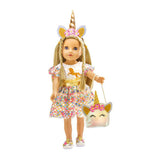 Heless poppen accessoires glitter eenhoorn set, 38-45 cm