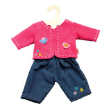 Heless jack met spijkerbroek roze, 28-35 cm