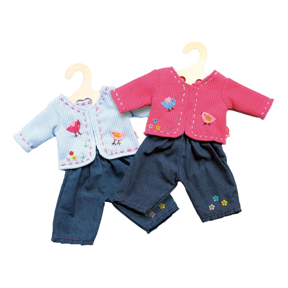 Heless jack met spijkerbroek roze, 28-35 cm