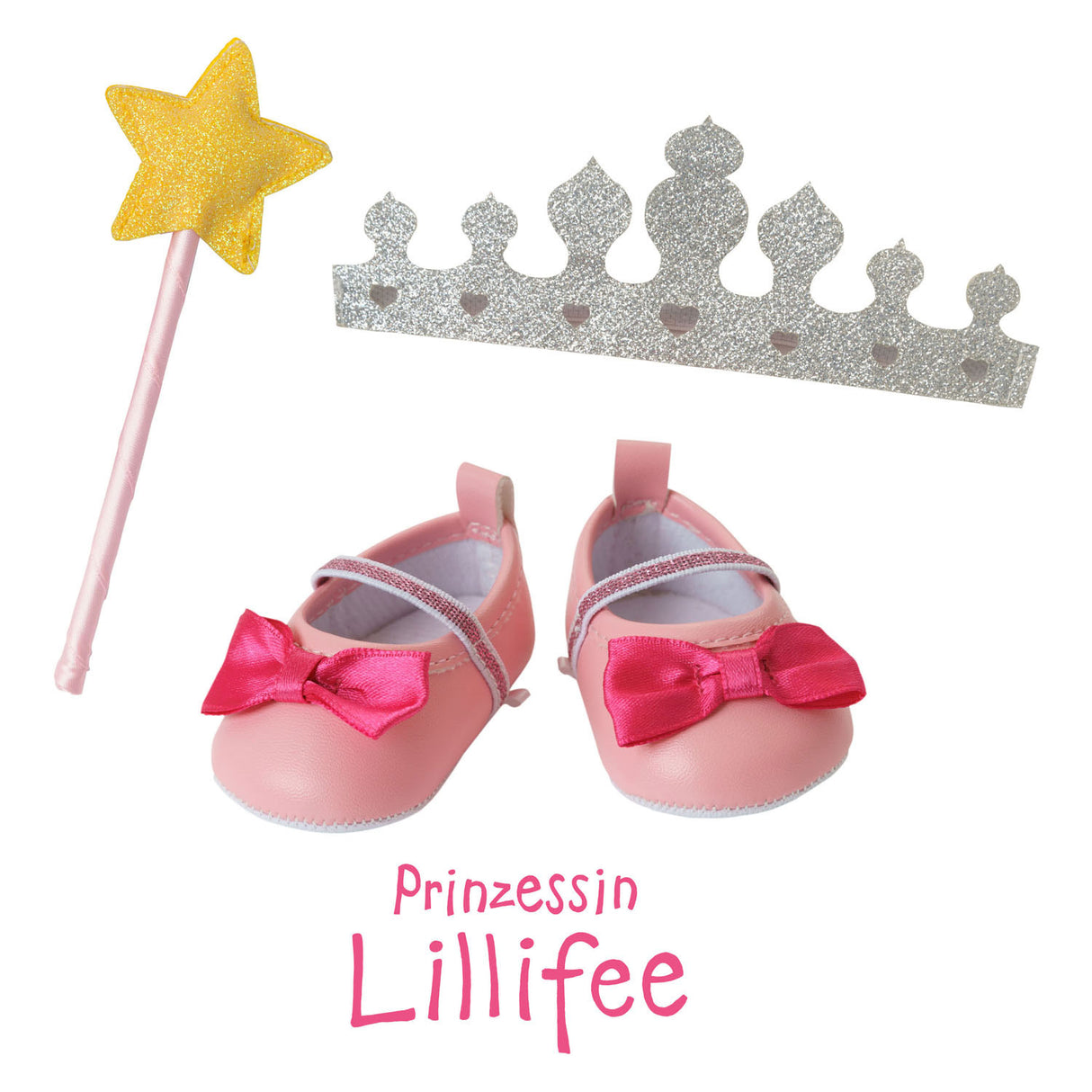 Heless poppen accessoires prinses lillifee set, 30-34 cm
