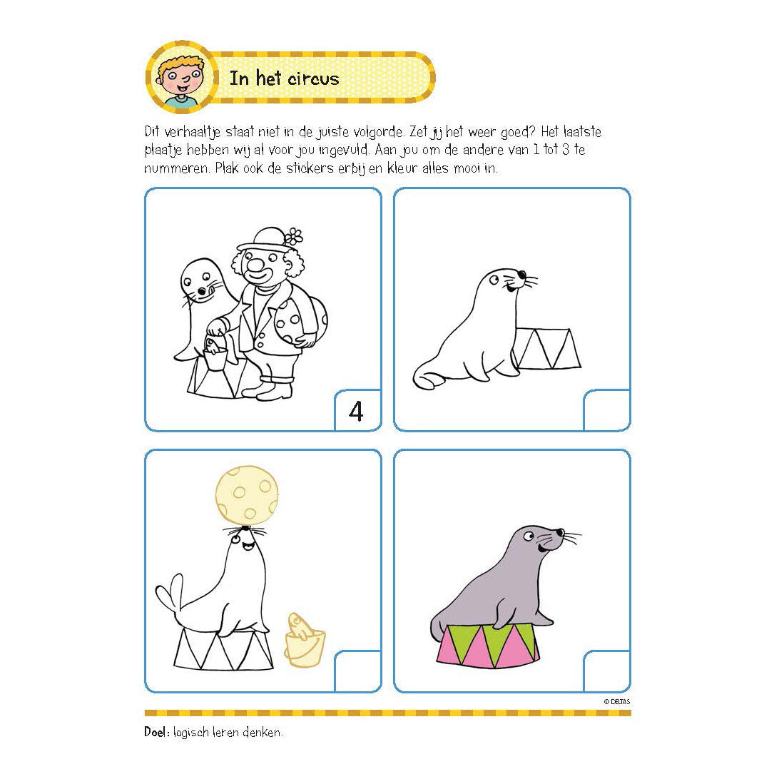 Deltas oefenboek met stickers - eerste leesspelletjes (5-6 jaar)