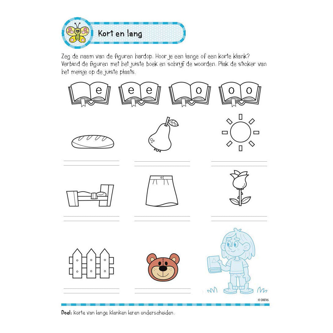 Deltas oefenboek met stickers - leuke schrijfoefeningen (6-7 jaar)