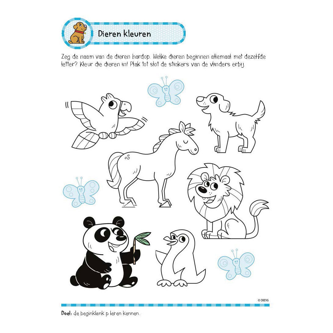 Deltas oefenboek met stickers - leuke leesoefeningen (6-7 jaar)