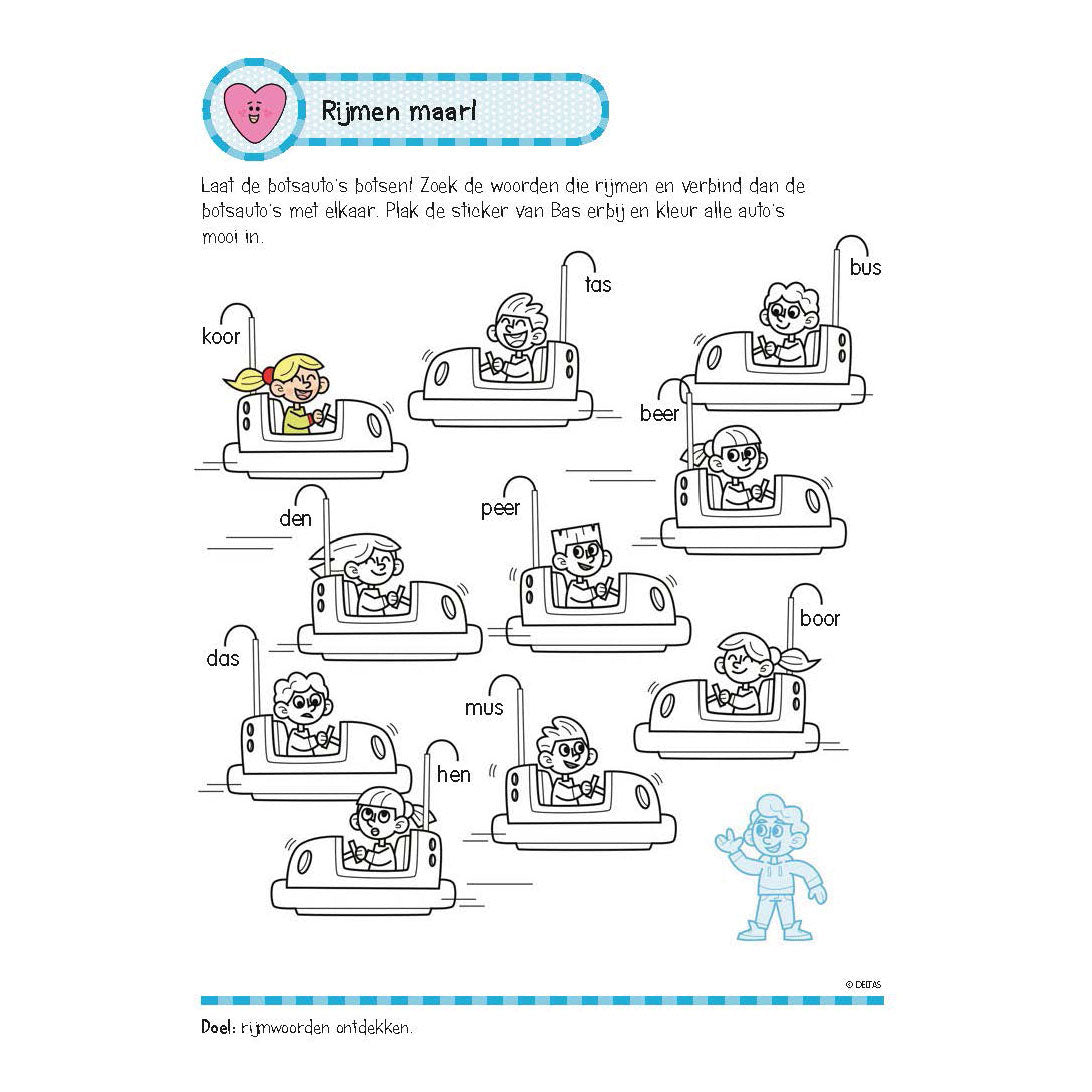 Deltas oefenboek met stickers - leuke leesoefeningen (6-7 jaar)