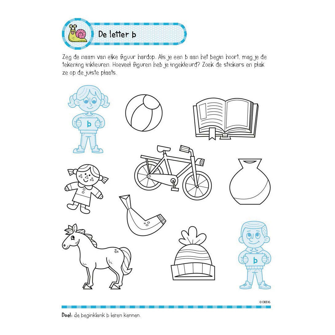 Deltas oefenboek met stickers - leuke leesoefeningen (6-7 jaar)