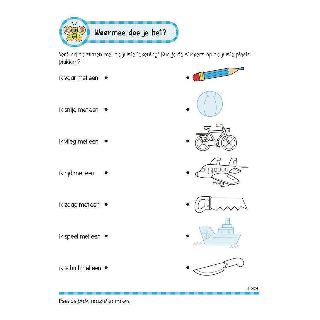 Deltas oefenboek met stickers - leuke leesoefeningen (6-7 jaar)