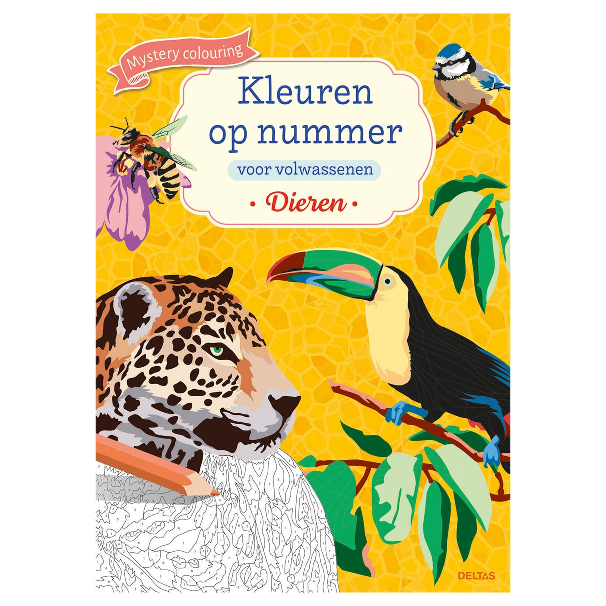 Deltas kleuren op nummer voor volwassenen - dieren