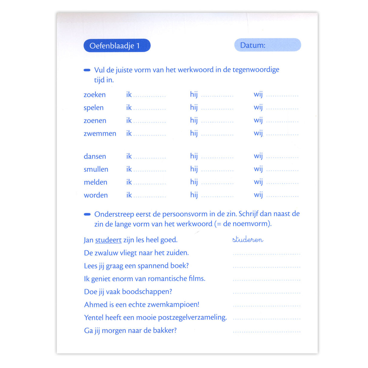 Deltas oefenblaadjes spelling en woordenschat (10-11j)