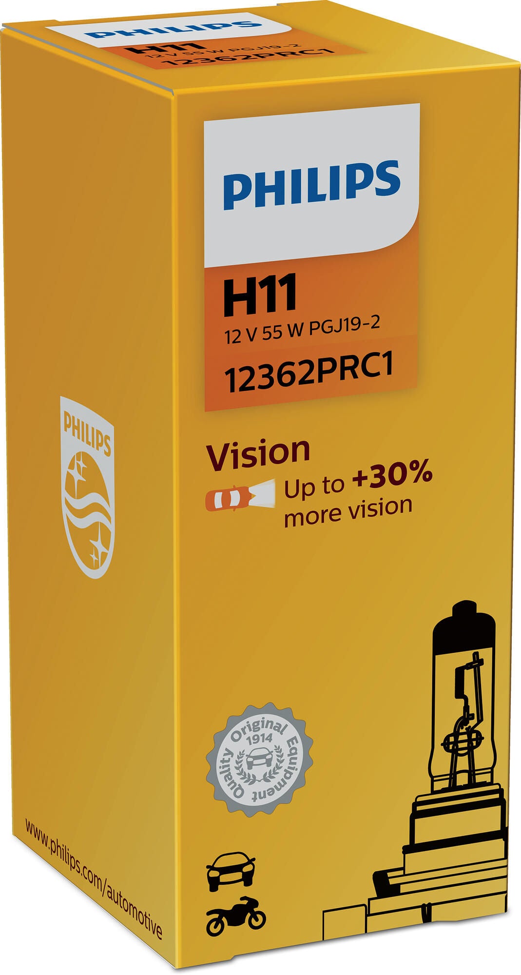 Philips hoofdlamp vision lamp 12v 55w h11