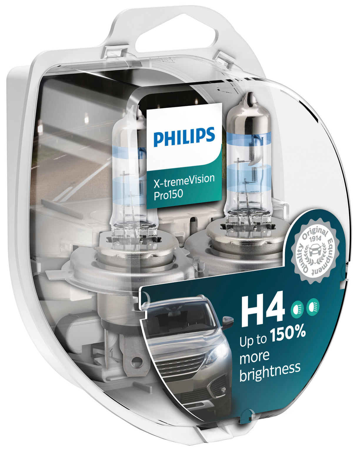 Philips hoofdlamp x-tremevision pro 150 van lamp h4 12v kit xtreme vis.pro150