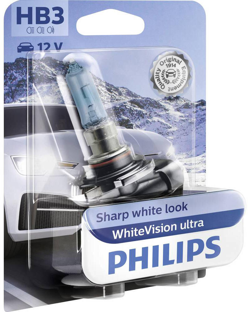 Hoofdlamp philips "whitevision ultra main bulbs hb3/p20d 12v philips whitevision ultra