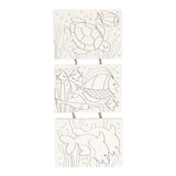 Canvas schilderset onderwaterwereld, set van 3 stuks