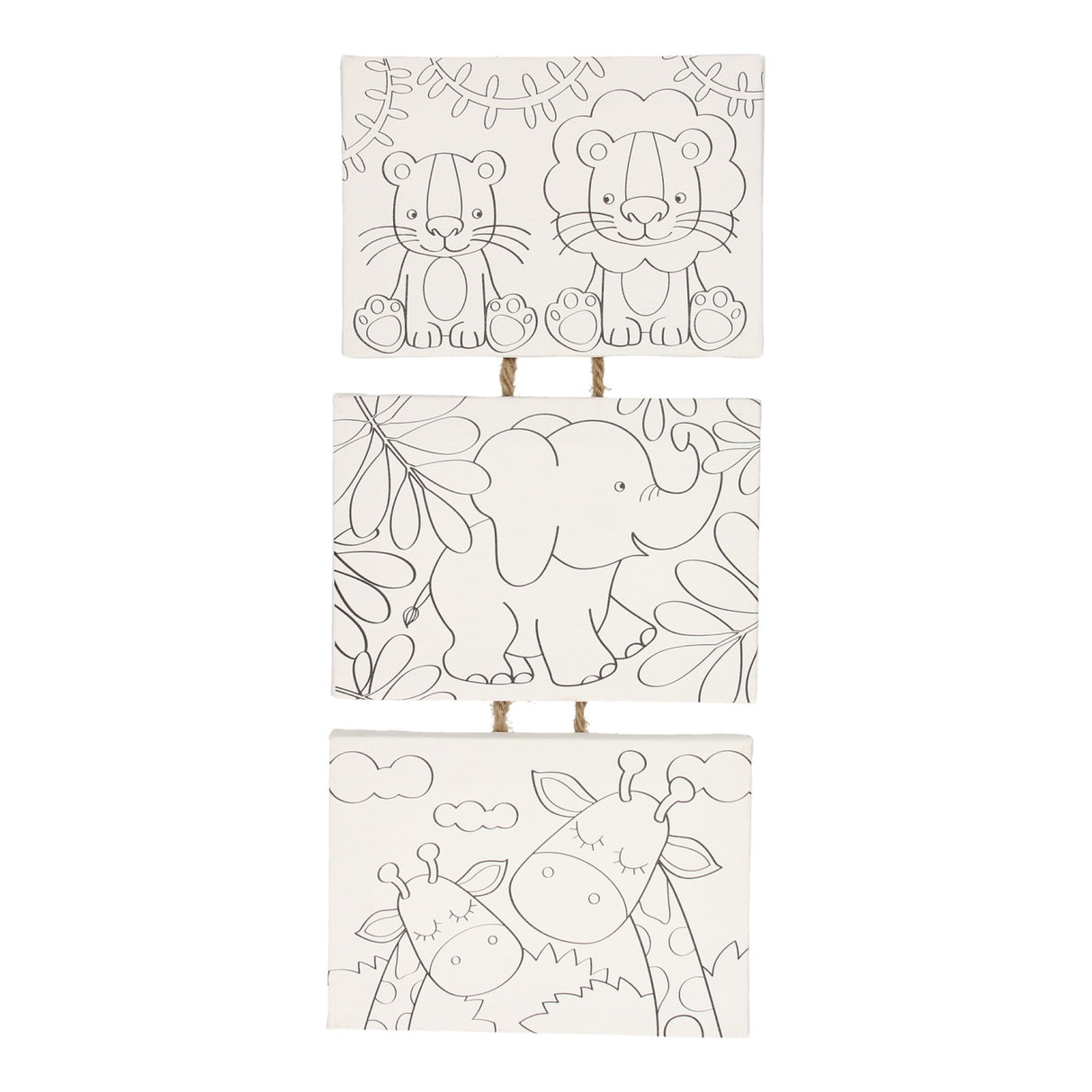 Wins holland canvas schilderset wilde dieren, set van 3 stuks