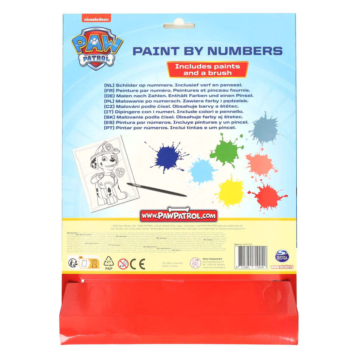 Wins holland kleuren op nummer paw patrol