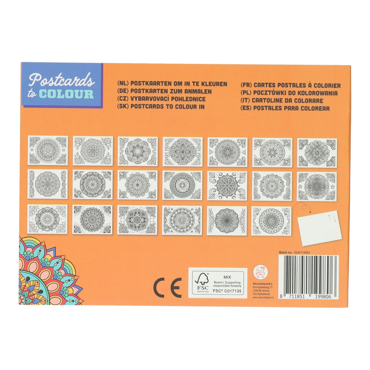 Wins holland postkaarten kleuren, 20st
