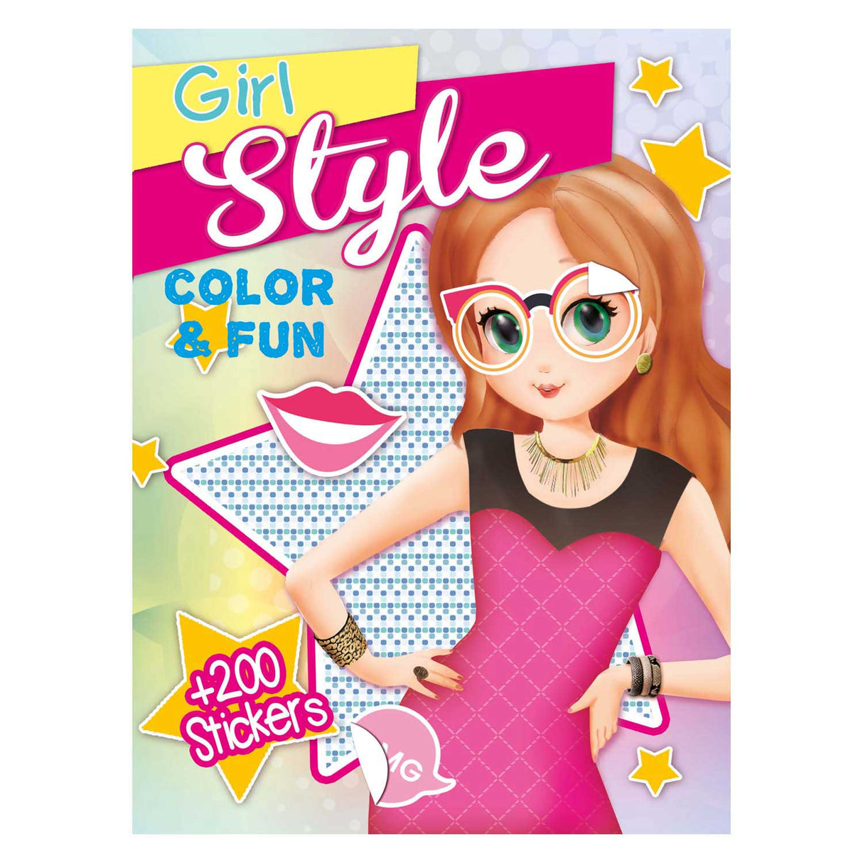 Boek specials nederland bv kleurplezier meisjes kleurboek met 200 stickers