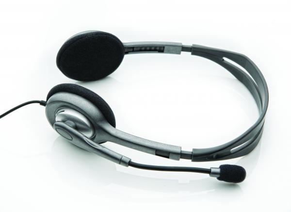 Logitech 981-000271 h110 stereo headset [3.5mm,. microphone, binaural, black]