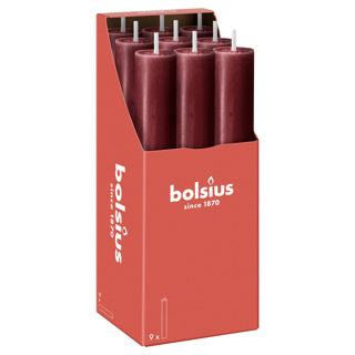 Bolsius rustiek tafelkaars xl velvet red