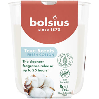 Bolsius geurglas true scents fresh cotton 80 73