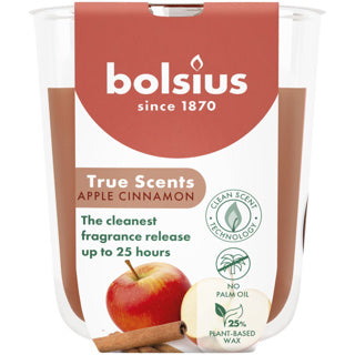 Bolsius geurglas true scents apple cinnamon 80 73
