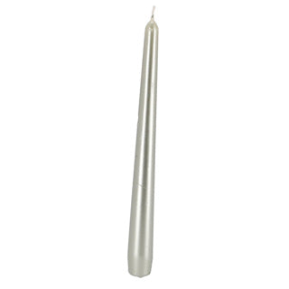Gotische kaarsen 245 24 4x metallic white silver