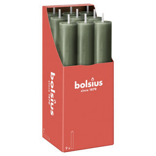 Bolsius rustiek tafelkaars xl fresh olive