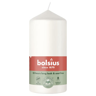 Bolsius stompkaars 120 58 troebel wit