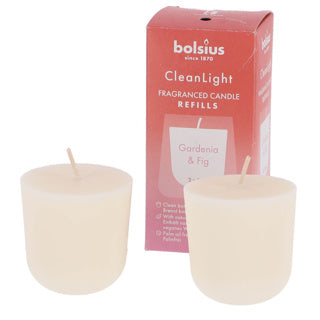 Bolsius navulling clean light pack 2 gardenia fig