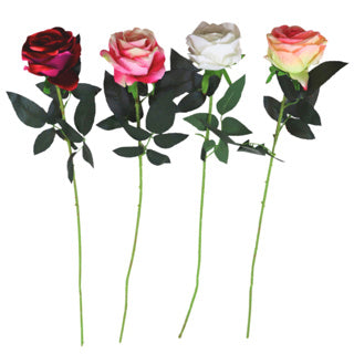 Kunst roos 76 cm assorti