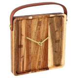 Klok vienne hout 22x22x6,5 cm