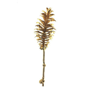 No brand kunsttak pine cone goud 64cm