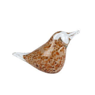 No brand sculptuur vogel glas 15x6x9,5 cm