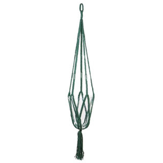 No brand in the mood collection pothouder donker groen macrame 110 cm