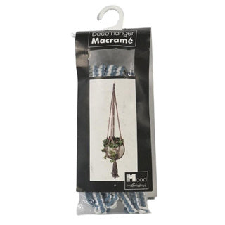 No brand in the mood collection pothouder blauw macrame 110 cm