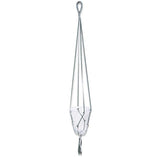 No brand in the mood collection bloempothouder donkergroen wit macrame 110 cm