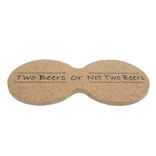 Geen merk onderzetter twee bieren s4 kurk 19x9,5x0,6cm