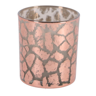 No brand ptmd windlicht desiree giraffeprint roze 10 cm
