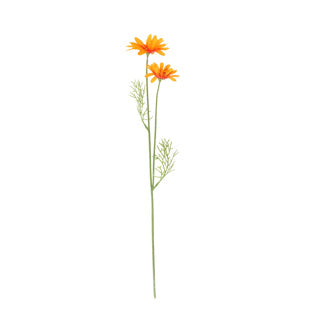 No brand kunst bloem madeliefje oranje zijde 56 cm