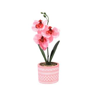 No brand kunst orchidee in pot 28 cm 6 assorti