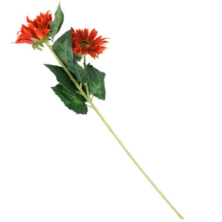 No brand kunst bloem gerbera oranje 80 cm