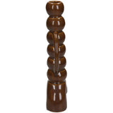 No brand kandelaar fine earthenware brown 10x4.5x21.5cm