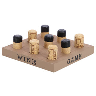 No brand spel tic tac toe wine 15x15 hout kurk