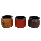 No brand theelichthouder ludo gerecycled hout 6x6x10cm