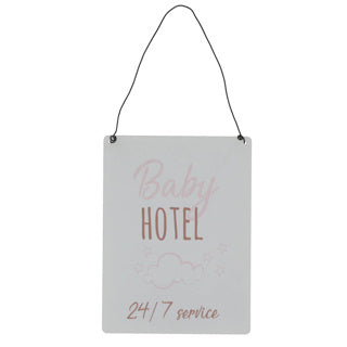 Wandversiering baby hotel 2 assorti 15x20 cm