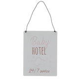 Wandversiering baby hotel 2 assorti 15x20 cm