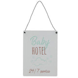 Wandversiering baby hotel 2 assorti 15x20 cm