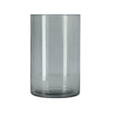 No brand vaas levi cylinder dark grey transp. h21 d14