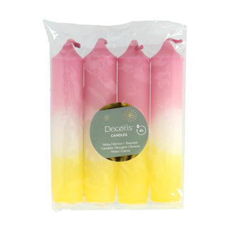 Dinerkaars per 4 dipdye pastelkleuren 5 assorti 11cm