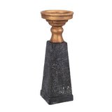 No brand ptmd kandelaar laya goud-zwart 34 cm