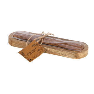 No brand geurstokjes wood, sage seasalt l.groen hout 24x 7,5x2cm